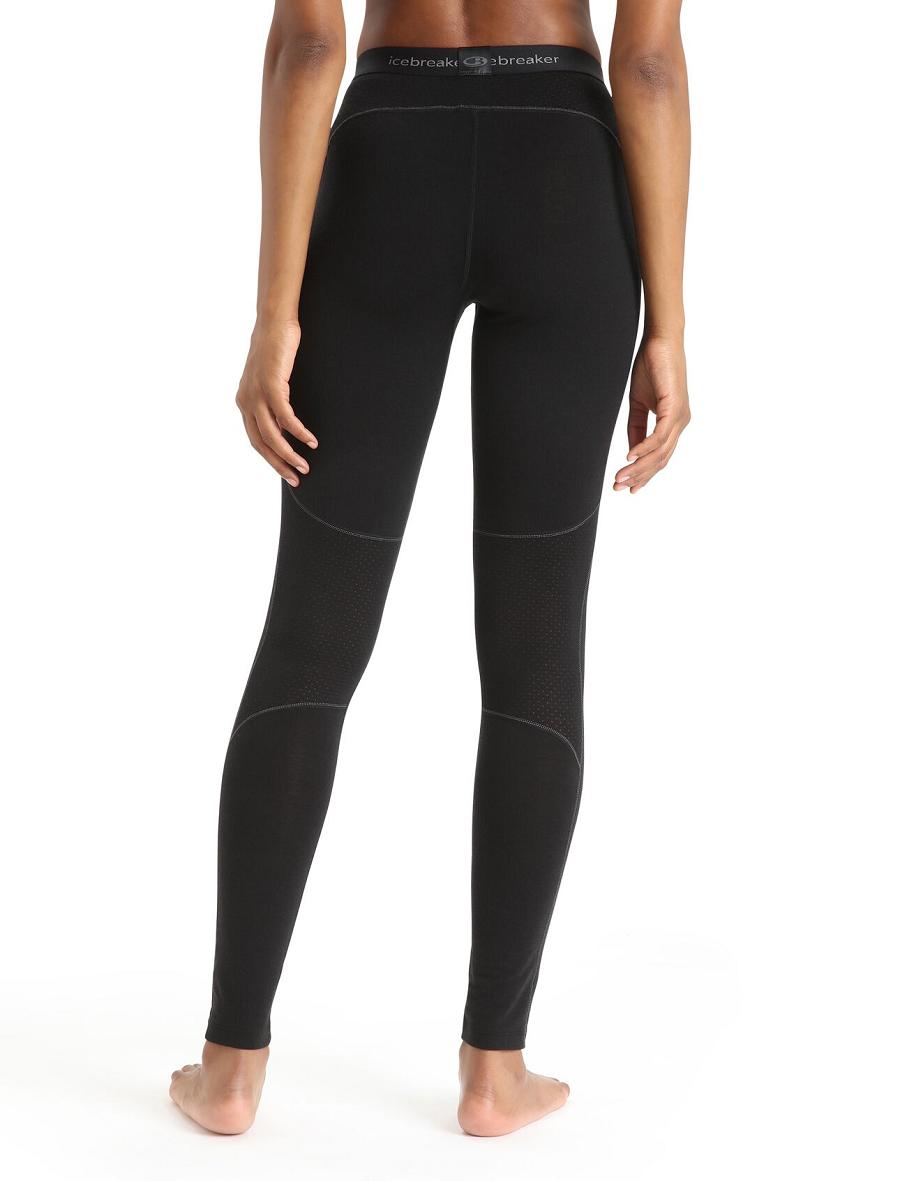 Women's Icebreaker BodyfitZone™ Merino 150 Zone Thermal Leggings Black | CA 1404HAPK